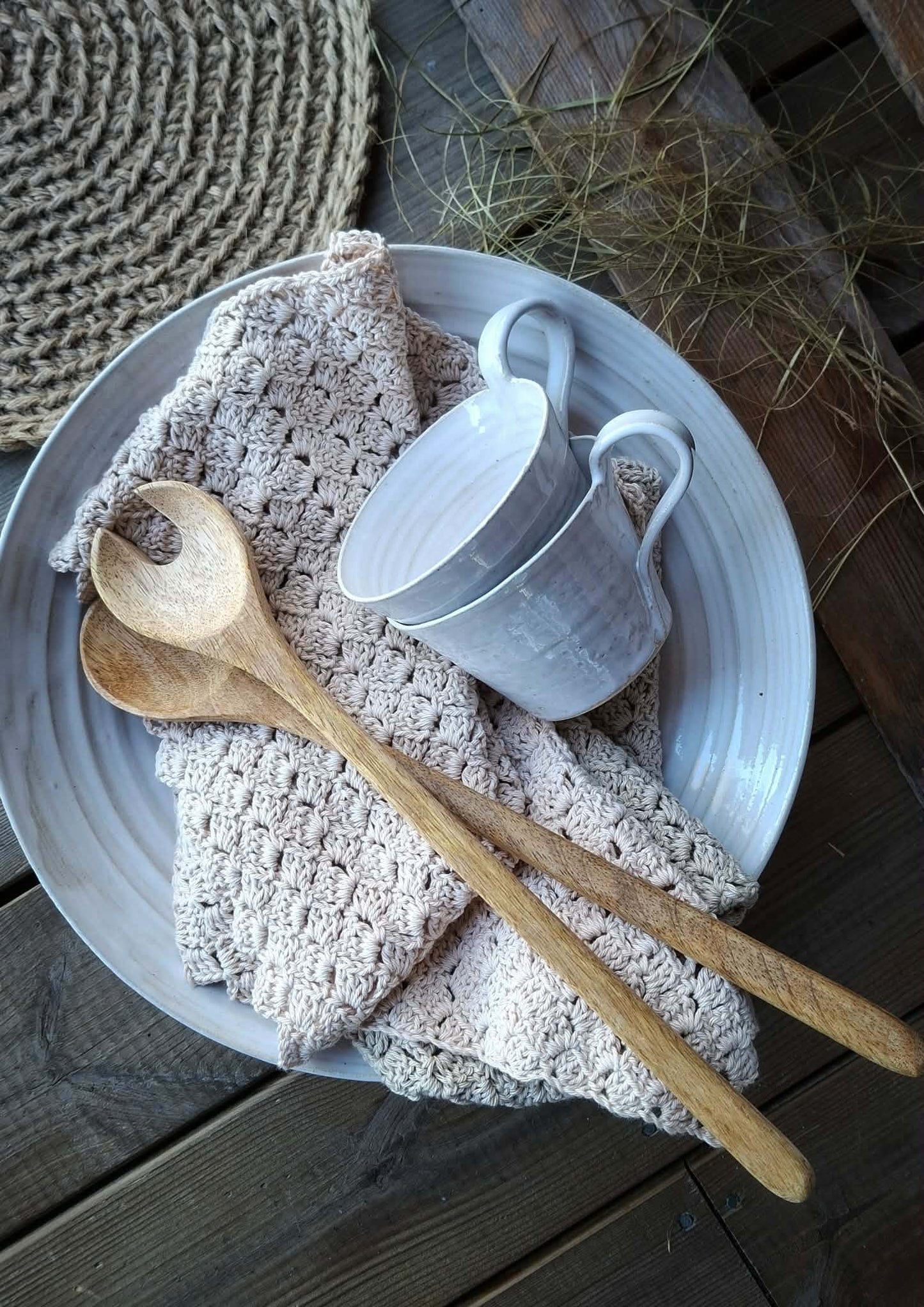 DIY - virkkausohje väre pyyhe (ladattava pdf. ohje)