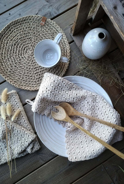 DIY - virkkausohje väre pyyhe (ladattava pdf. ohje)