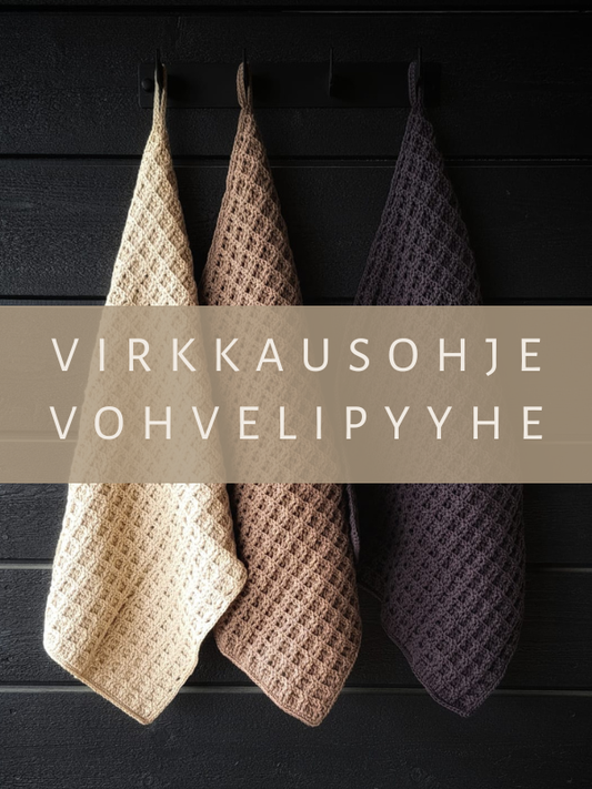 DIY - virkkausohje vohvelipyyhe (ladattava pdf. ohje)