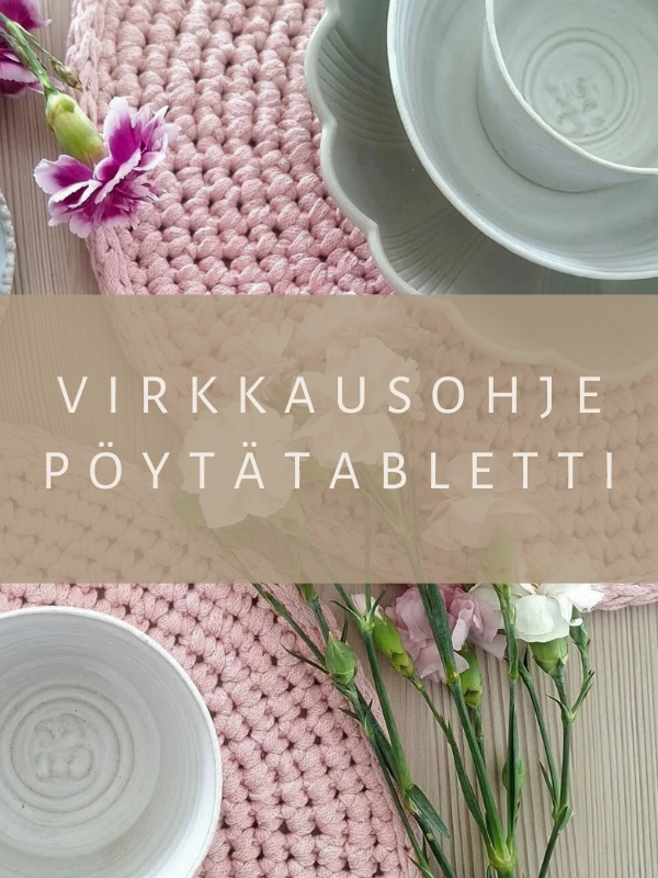 DIY - virkkausohje pöytätabletti (ladattava pdf. ohje)