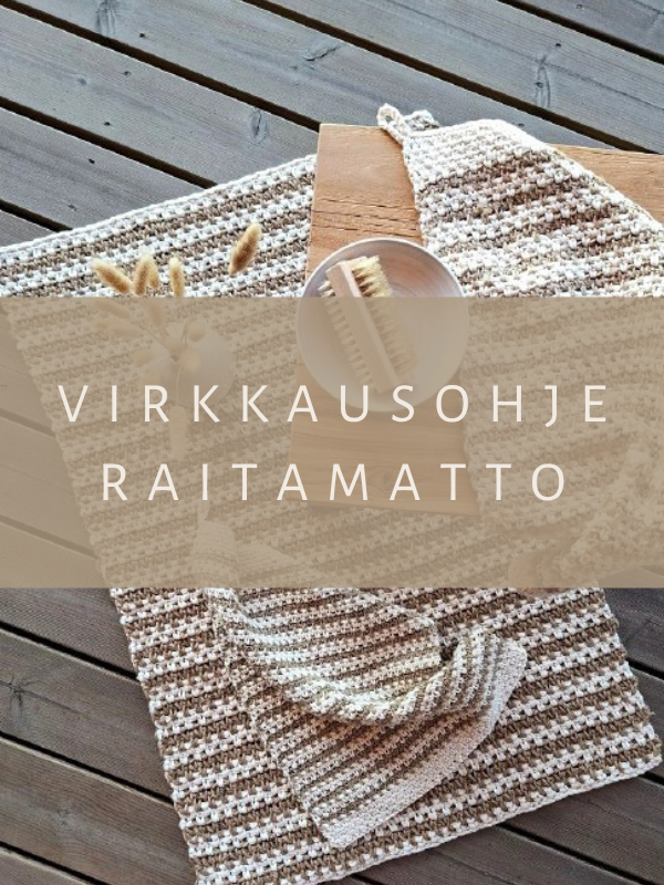 Virkkausohje raitamatto (ladattava pdf. ohje)