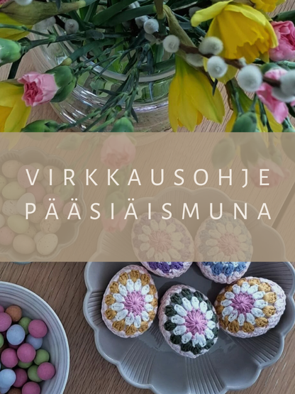 DIY - virkkausohje pääsiäismuna (ladattava pdf. ohje)