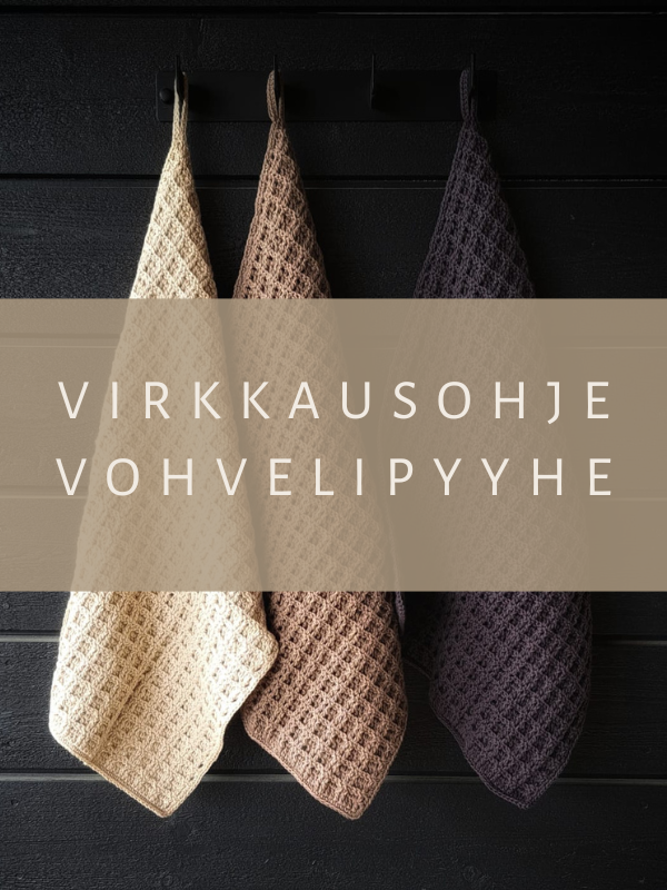 DIY - virkkausohje vohvelipyyhe (ladattava pdf. ohje)