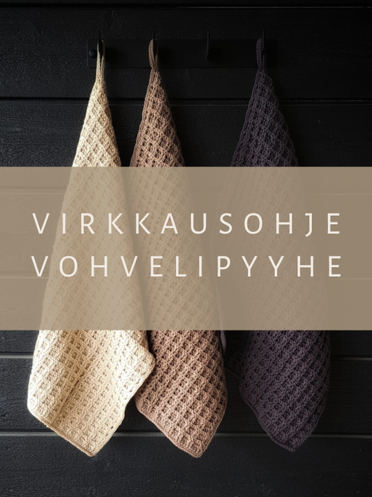 DIY - virkkausohje vohvelipyyhe (ladattava pdf. ohje)