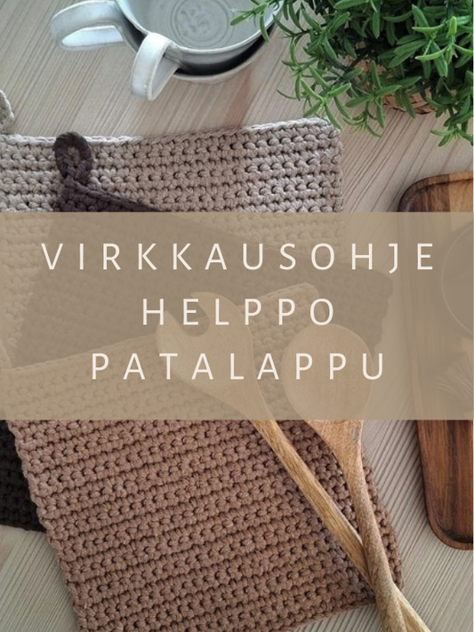 DIY - virkkausohje helppo patalappu (ladattava pdf. ohje)
