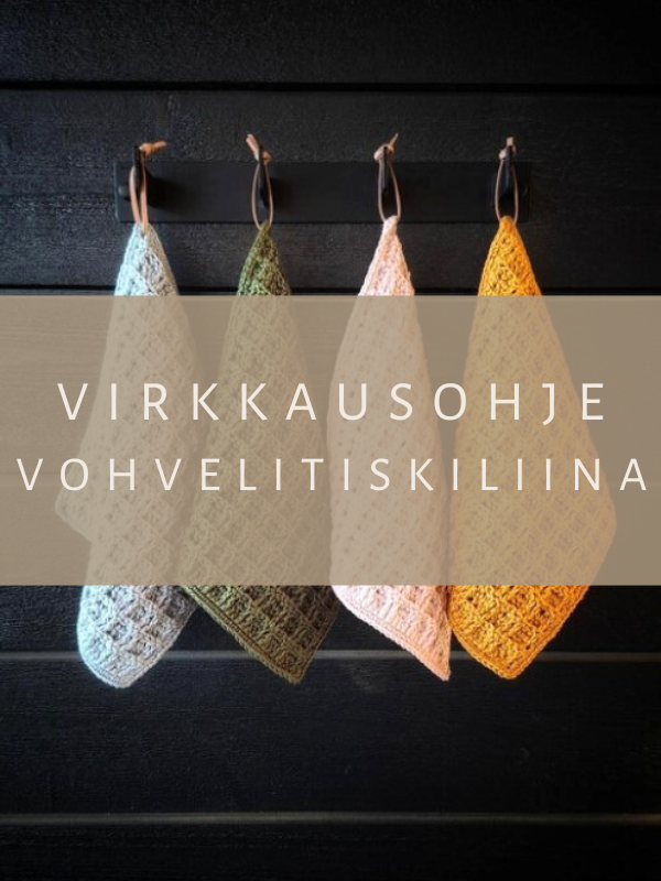 DIY - virkkausohje vohvelitiskiliina (ladattava pdf. ohje)