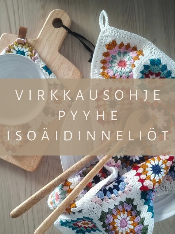 DIY - virkkausohje pyyhe isoäidinneliöistä (ladattava pdf. ohje)