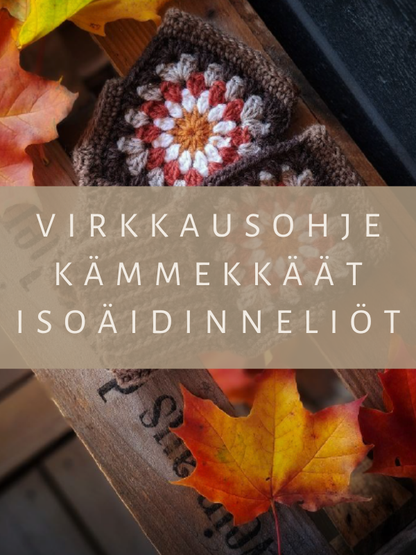 Virkkausohje Kämmekkäät isoäidinneliöistä (ladattava pdf. ohje)
